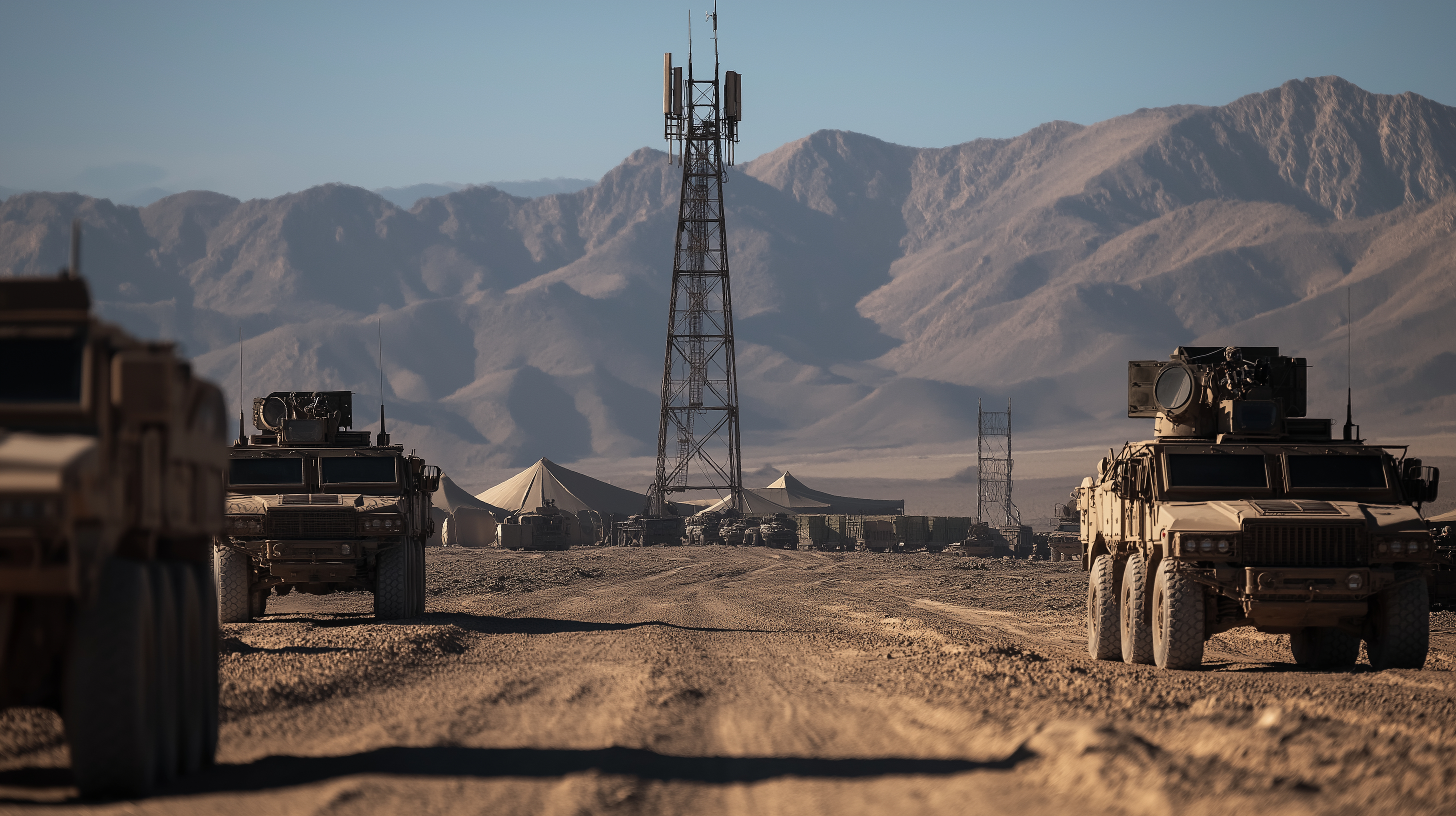Tactical vehicle with AirPower Station for mobile defense operations